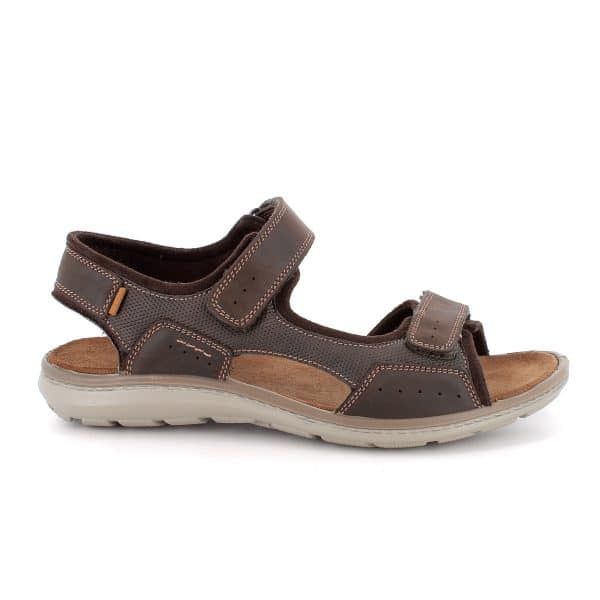 סנדלים לגברים מעור טבעי רך עם רצועות מתכווננות להתאמה מושלמת לרגל. סוליה קלה עם בלימת זעזועים ומדרס רך מעניקים נוחות מרבית בהליכה. תוצרת איטליה.