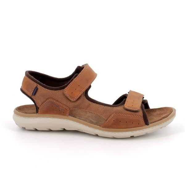 סנדלים לגברים מעור טבעי רך עם רצועות מתכווננות להתאמה מושלמת לרגל. סוליה קלה עם בלימת זעזועים ומדרס רך מעניקים נוחות מרבית בהליכה. תוצרת איטליה.